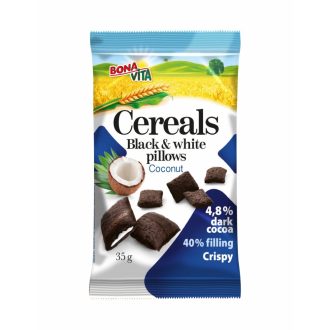 Black & White cereals pillows with coconut filling (35 g)